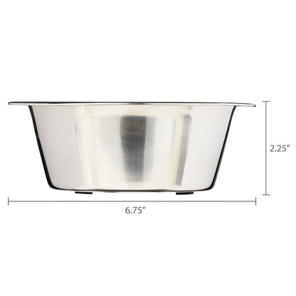 Stainless Steel Paw & Beads Imprint Dog Bowl Small