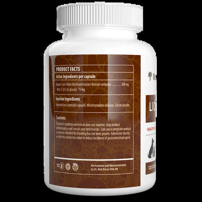 Organic Lions Mane Extract Capsules for Pets